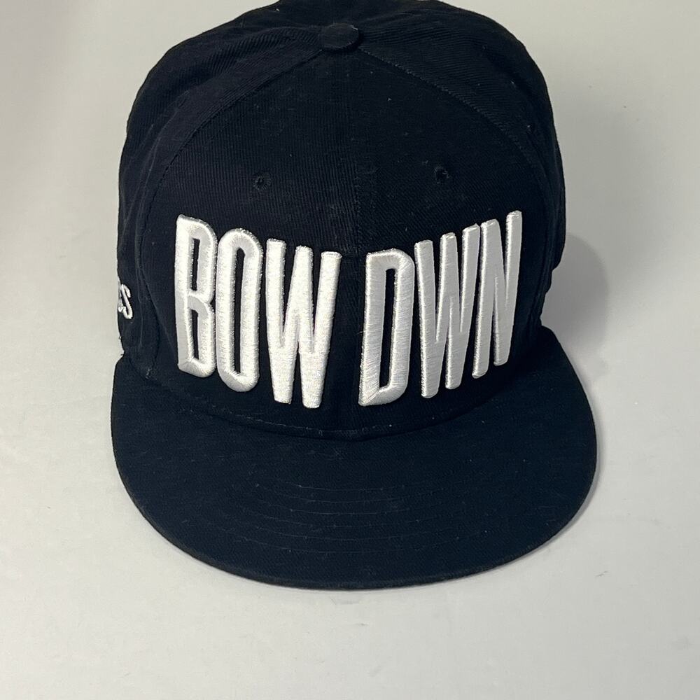 Beyoncé BOW DWN Bow Down Snapback Hat Black Embroidered Flawless Concert Cap